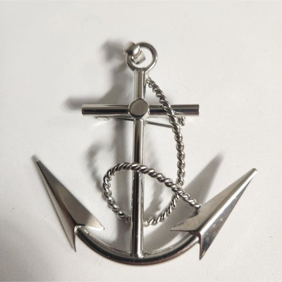 Jewelry - *SOLD* ANCHOR brooch pendant silver 2 in 1